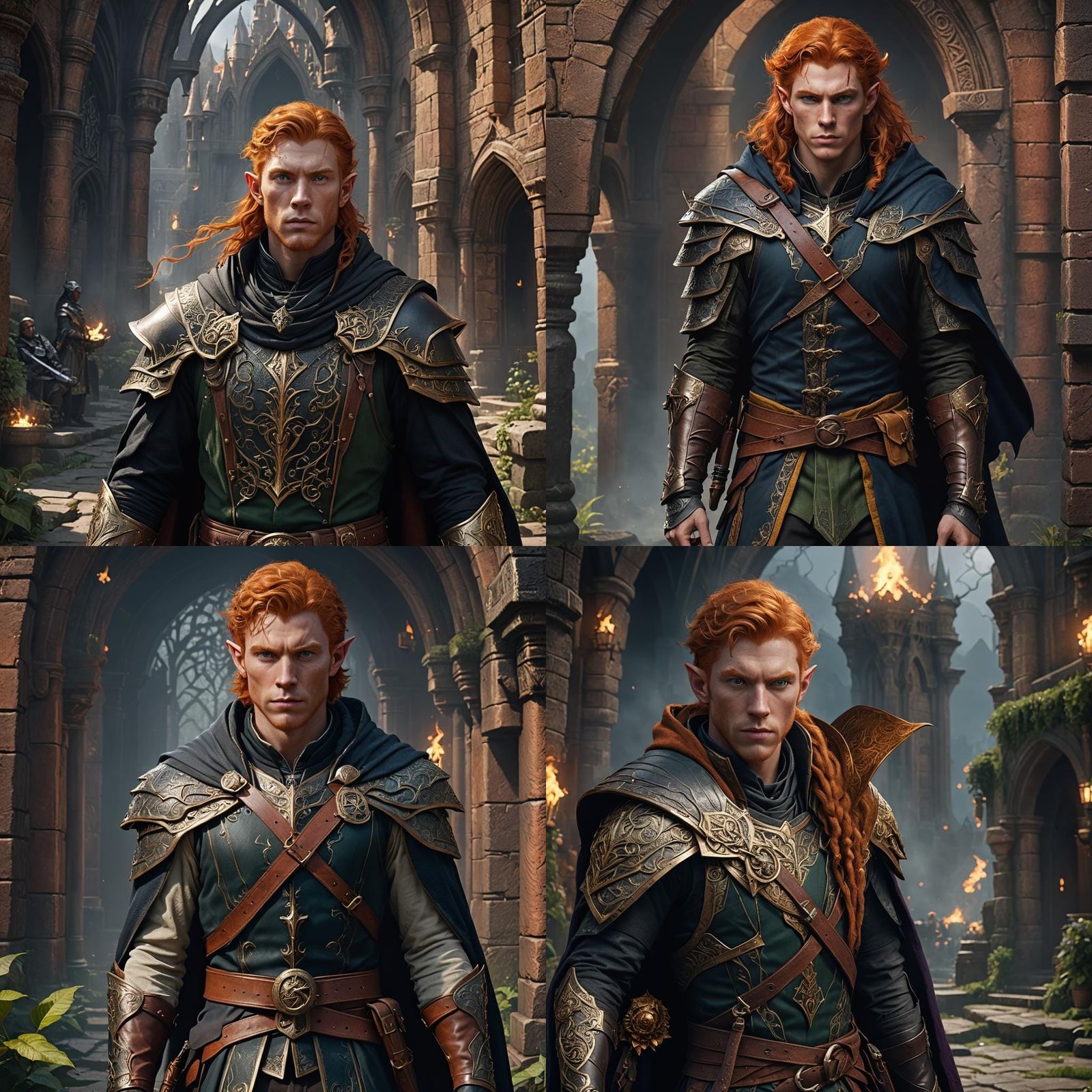 Half-Elf Warlock Casting Eldritch Blast