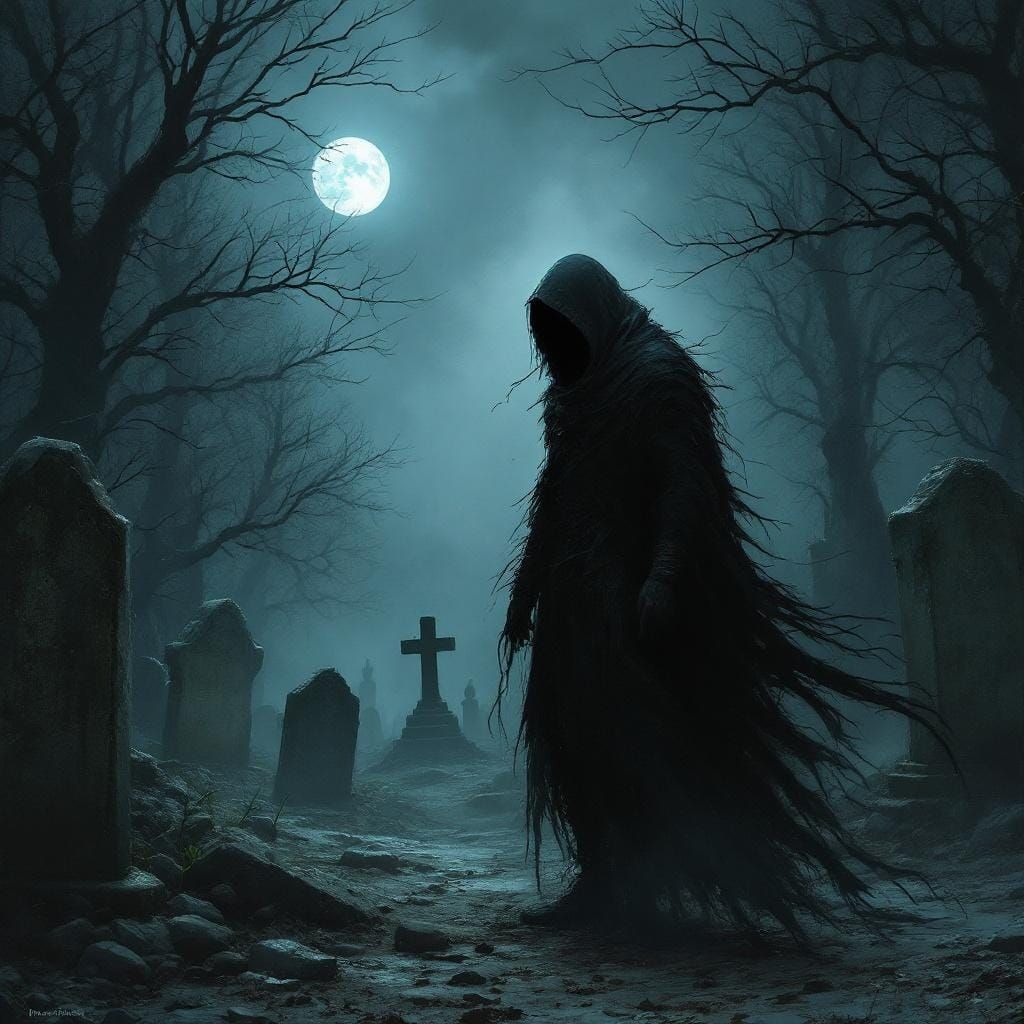 Graveyard Specter in Dark Fantasy Style