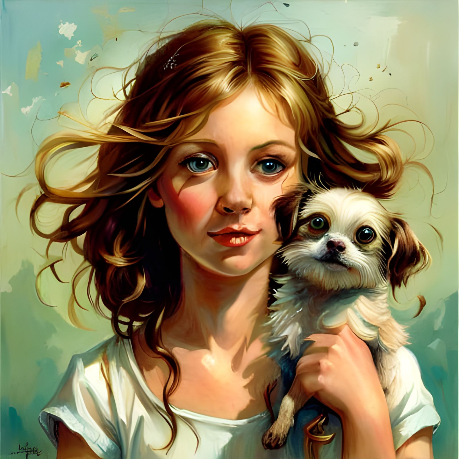 Adorable Animal with Big Eyes: Intricate Art