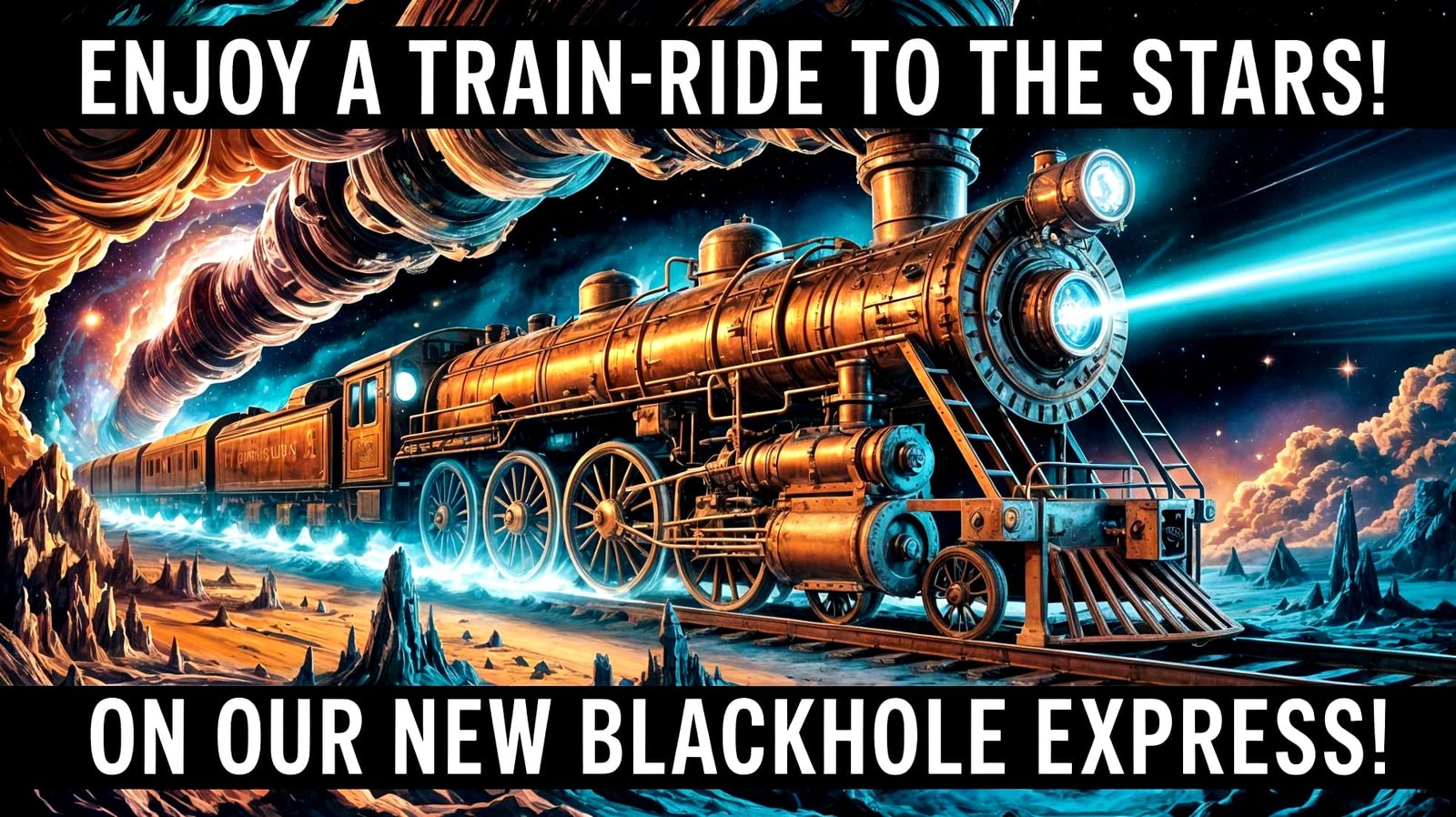 Enjoy a Train-Ride to the Stars on our new Blackhole Express...