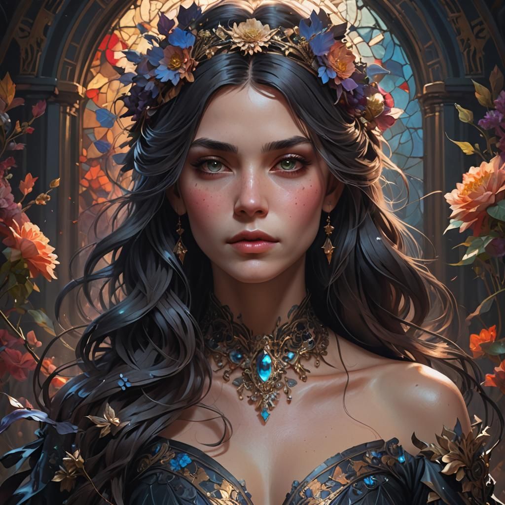 Hyperdetailed Dark Wedding Portrait in Unreal Engine 5