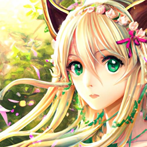 Anime Style Elf Archer with Bow