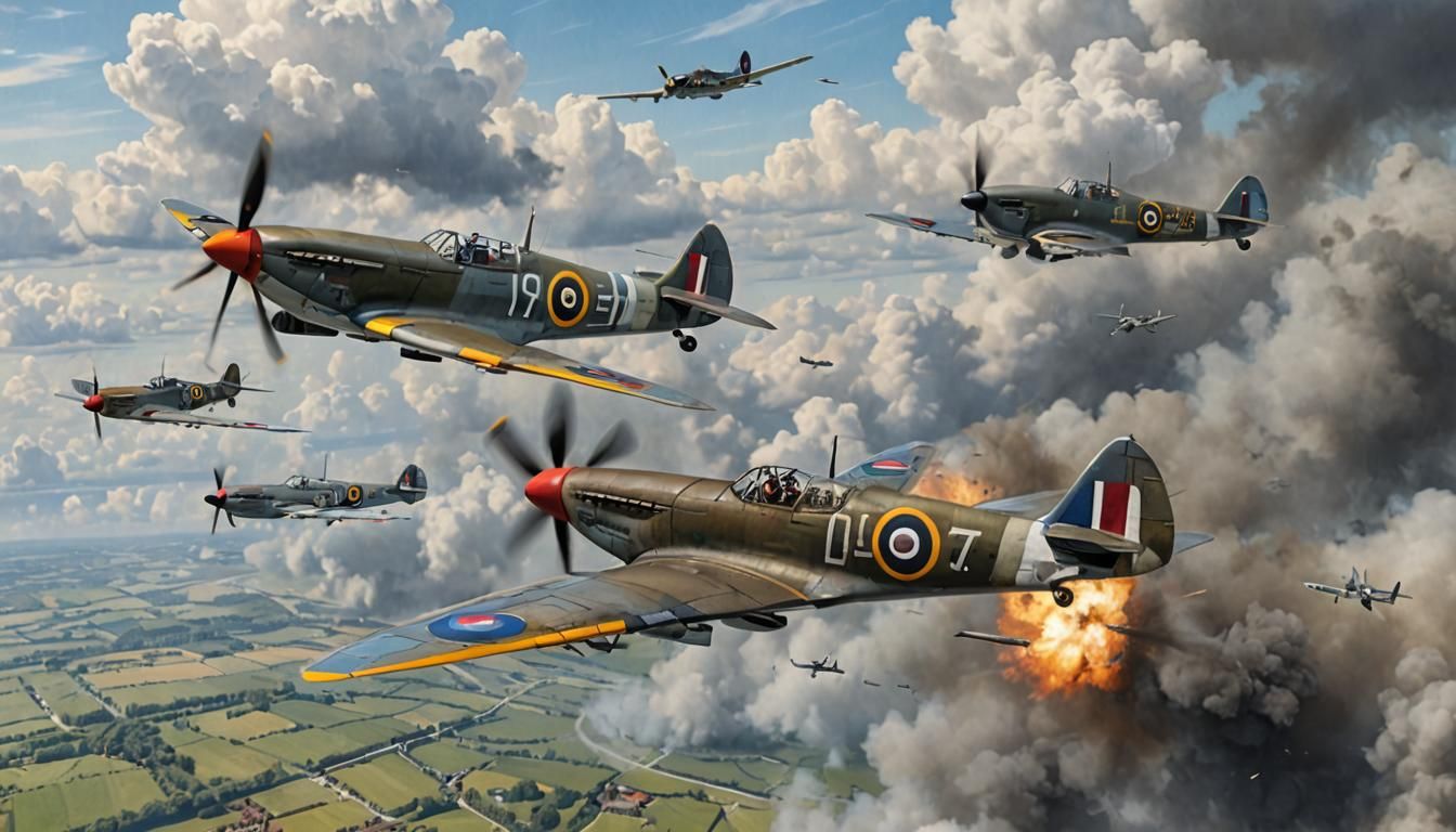 Spitfire Dogfight During Battle of Britain