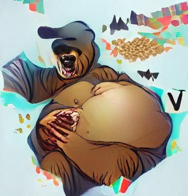 Bear with Implausibly Large Belly