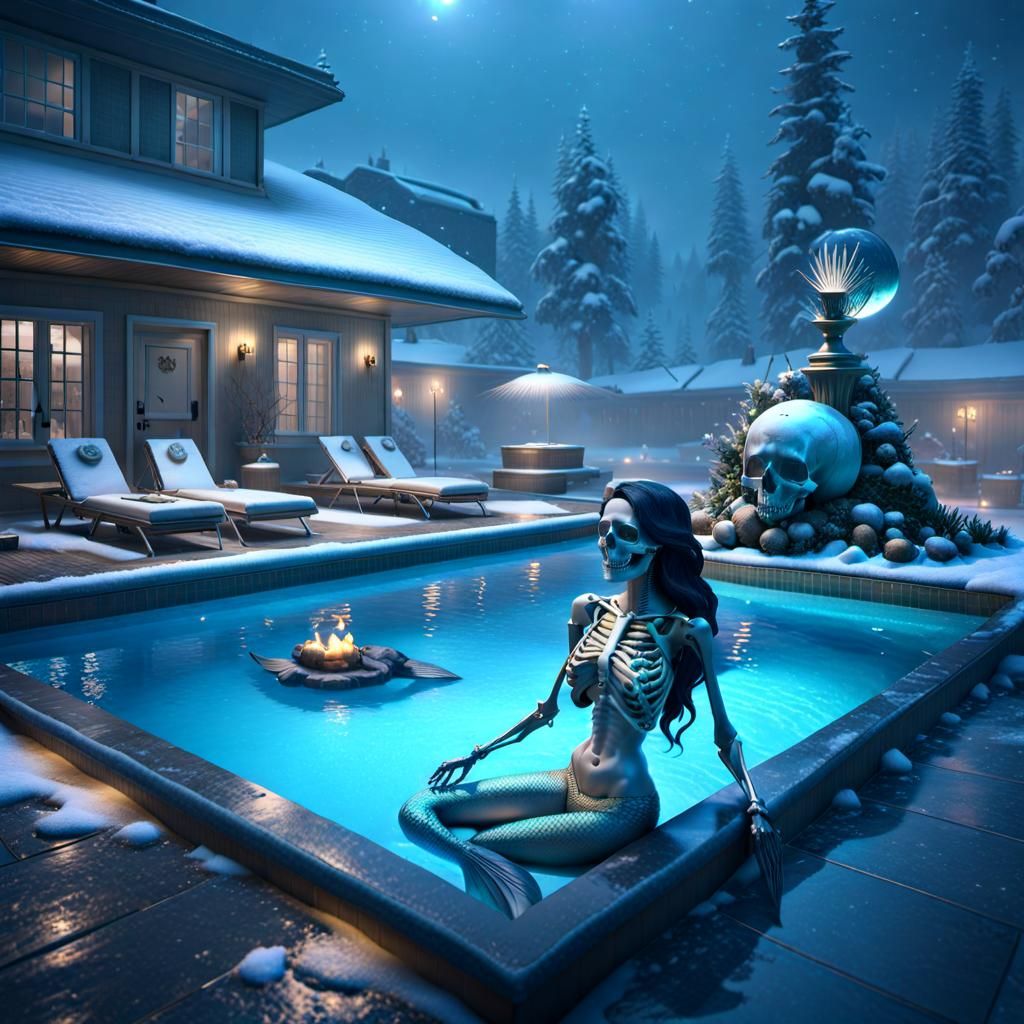 Mermaid and Skeleton in Blizzard: 3D Game Cinematic