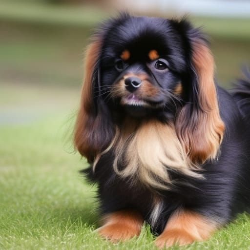 Black and Tan Cocker Spaniel Pomeranian Mix