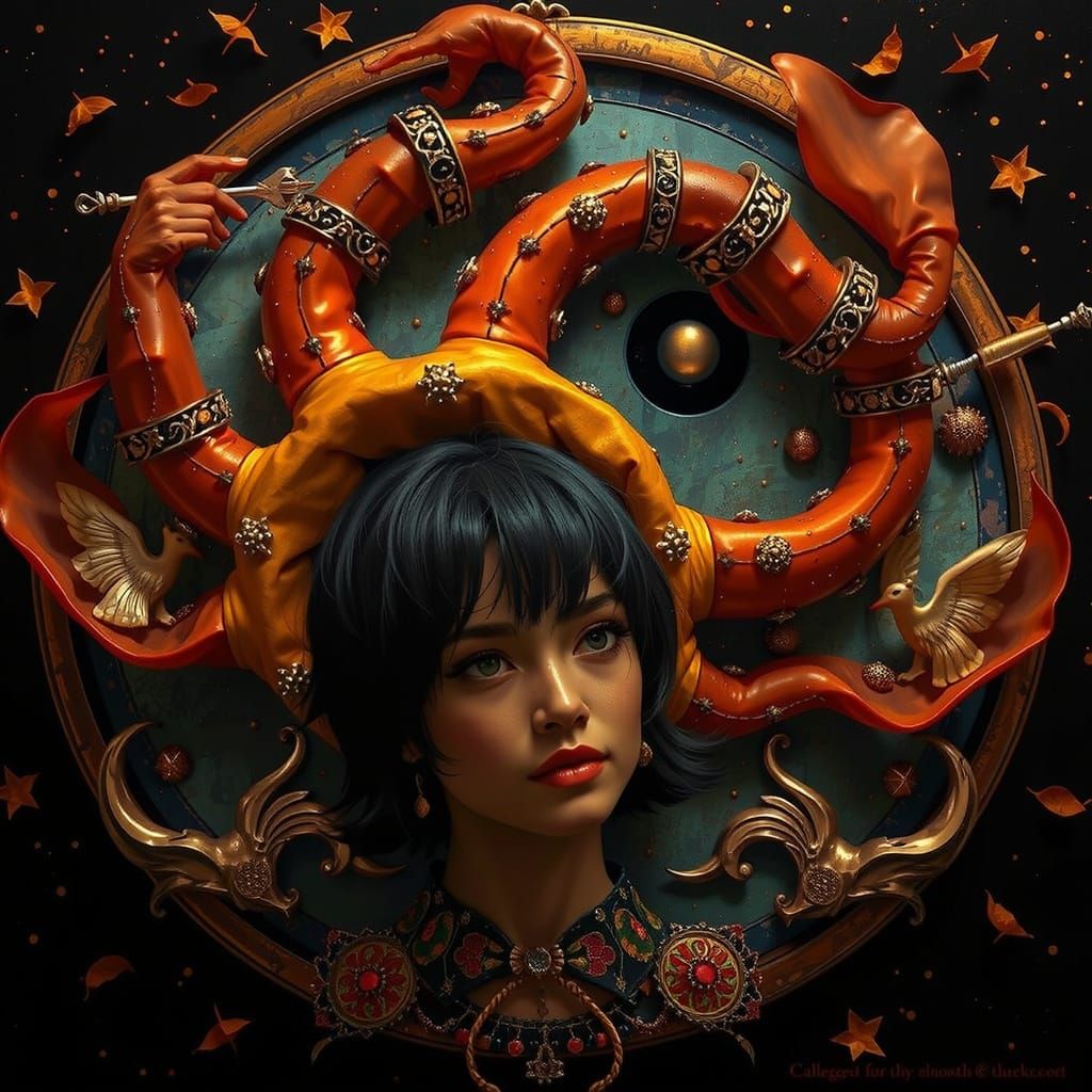 Abstract Expressionist Composition of Perfect Precision