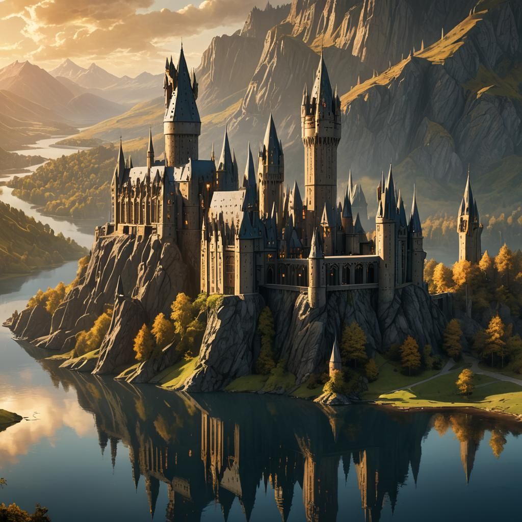 Hogwarts School of Witchcraft and Wizardry Matte Painting