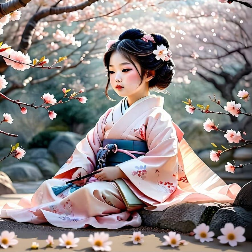 Abundant Cherry Blossoms in Full Bloom