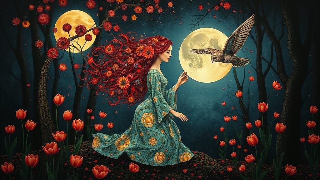 Psychedelic Utopia: Sacred Geometry in Oil Painting Style