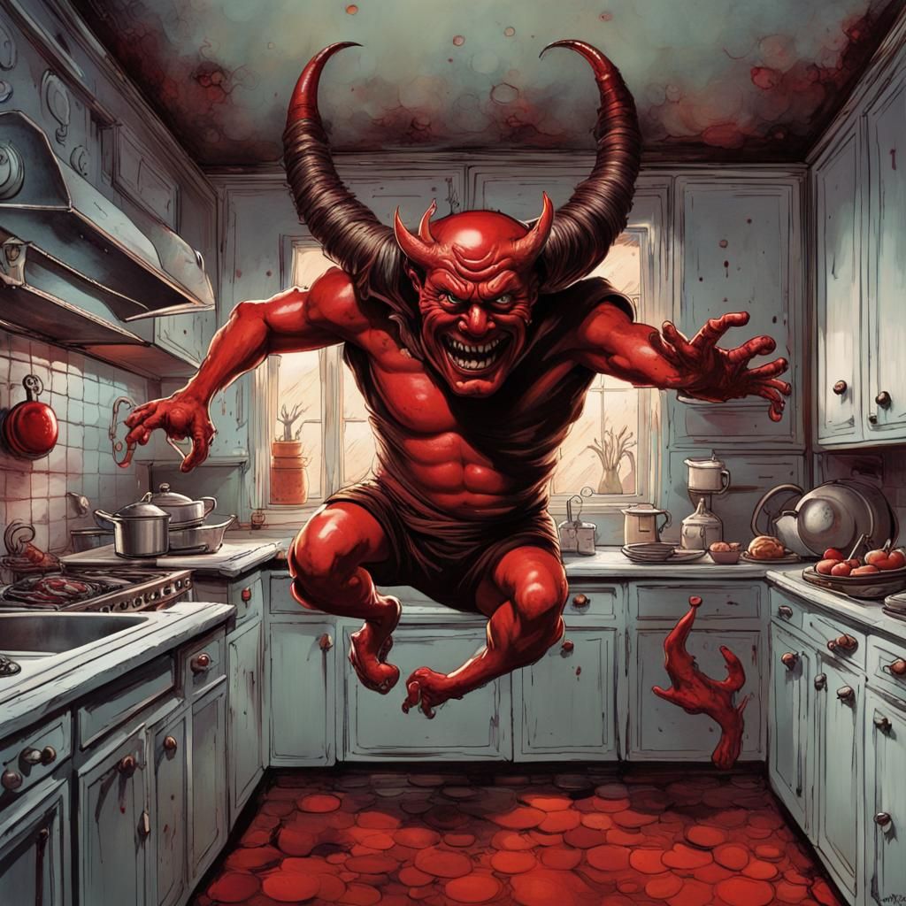 Horror Kitchen: Devils Unleashed in Dark Fantasy Style