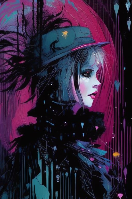 Cyberpunk Alice in Wonderland Portrait