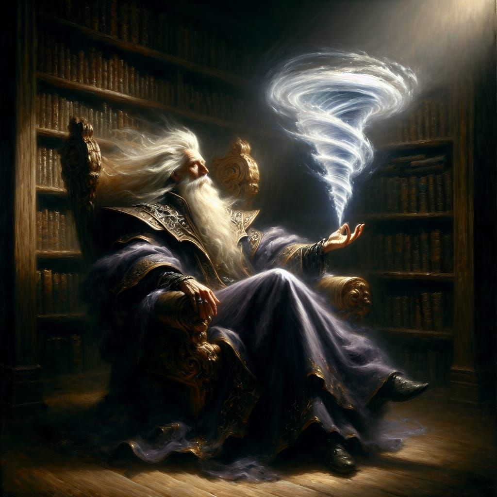 Renaissance-Style Archmage in Contemplation