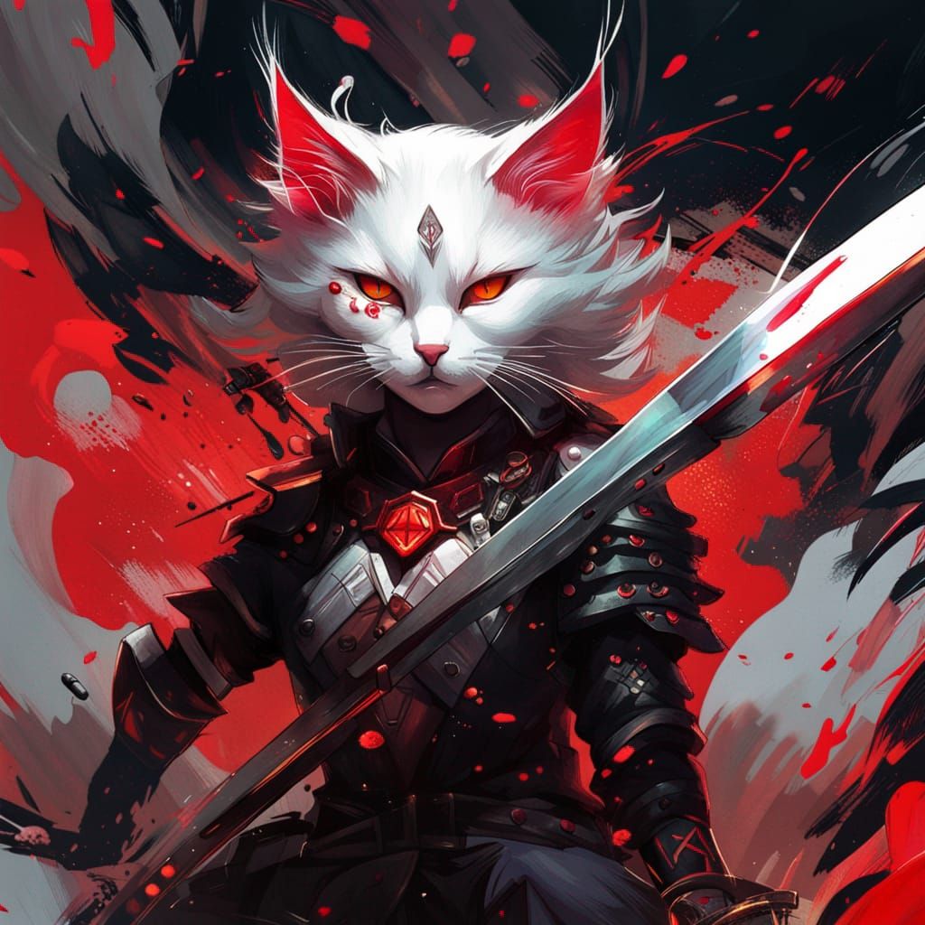 Warrior Cat in Detailed Fantasy Concept Art