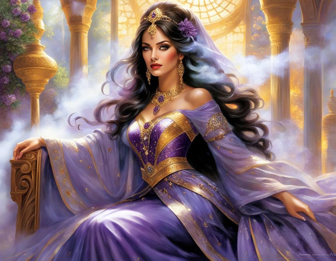 Beautiful Harem Girl in Ethereal Gemstone Setting