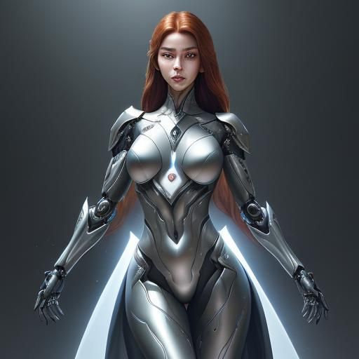 Ethereal Android Emerges from Shadows with Synthetic Grace