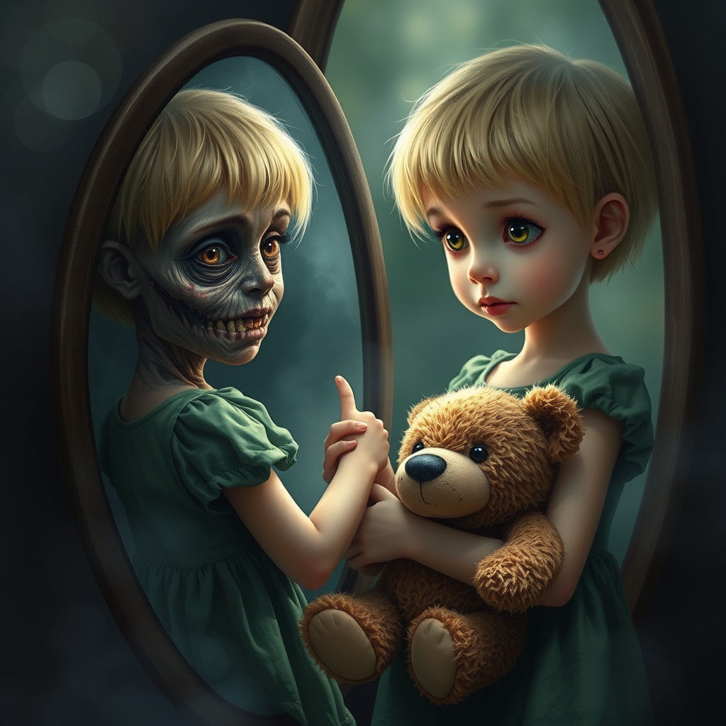 Duality: Girl and Crone in Mirrored Worlds