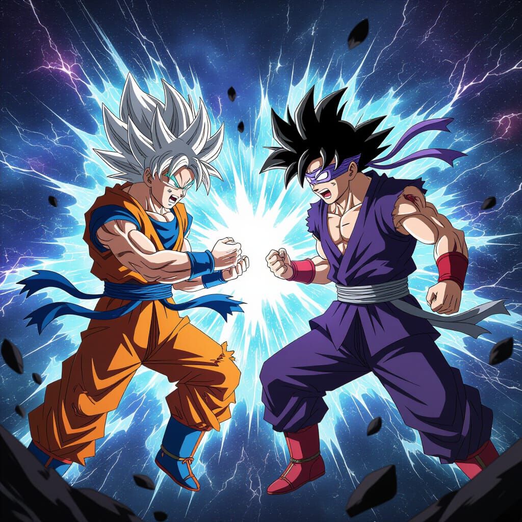 Goku Ultra Instinct vs Gojo Anime Battle