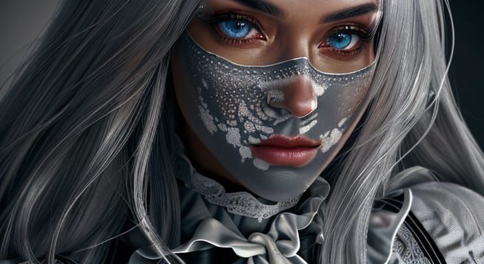 Surreal French Maid Captured in Cinematic Sepia Tone