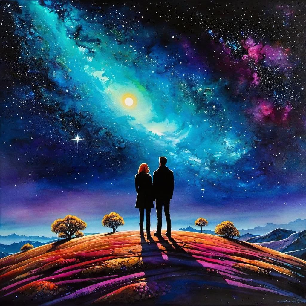 Vibrant Mixed Media Lonely People Club