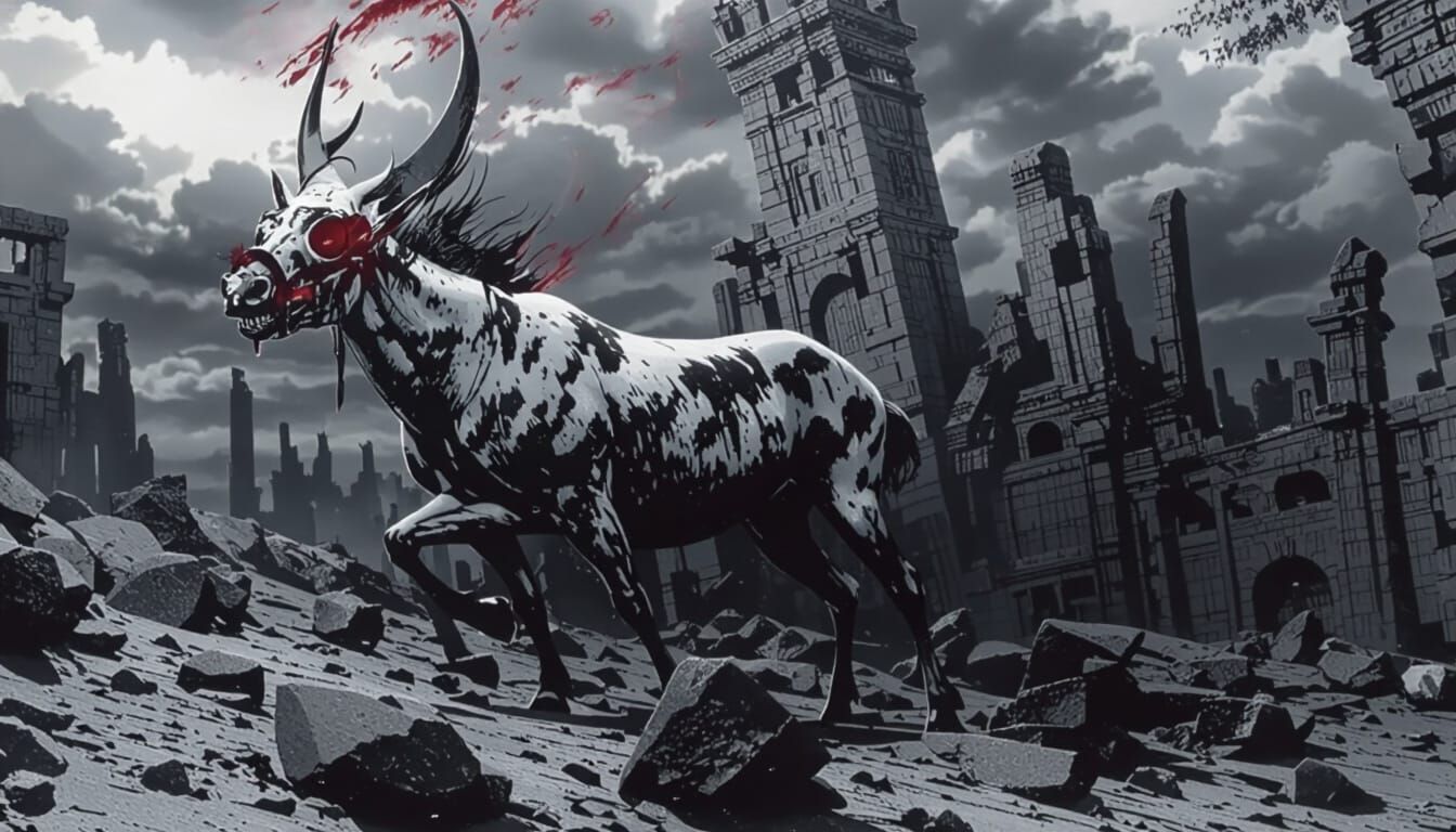 Warrior's Fury in Shadowy Ruins