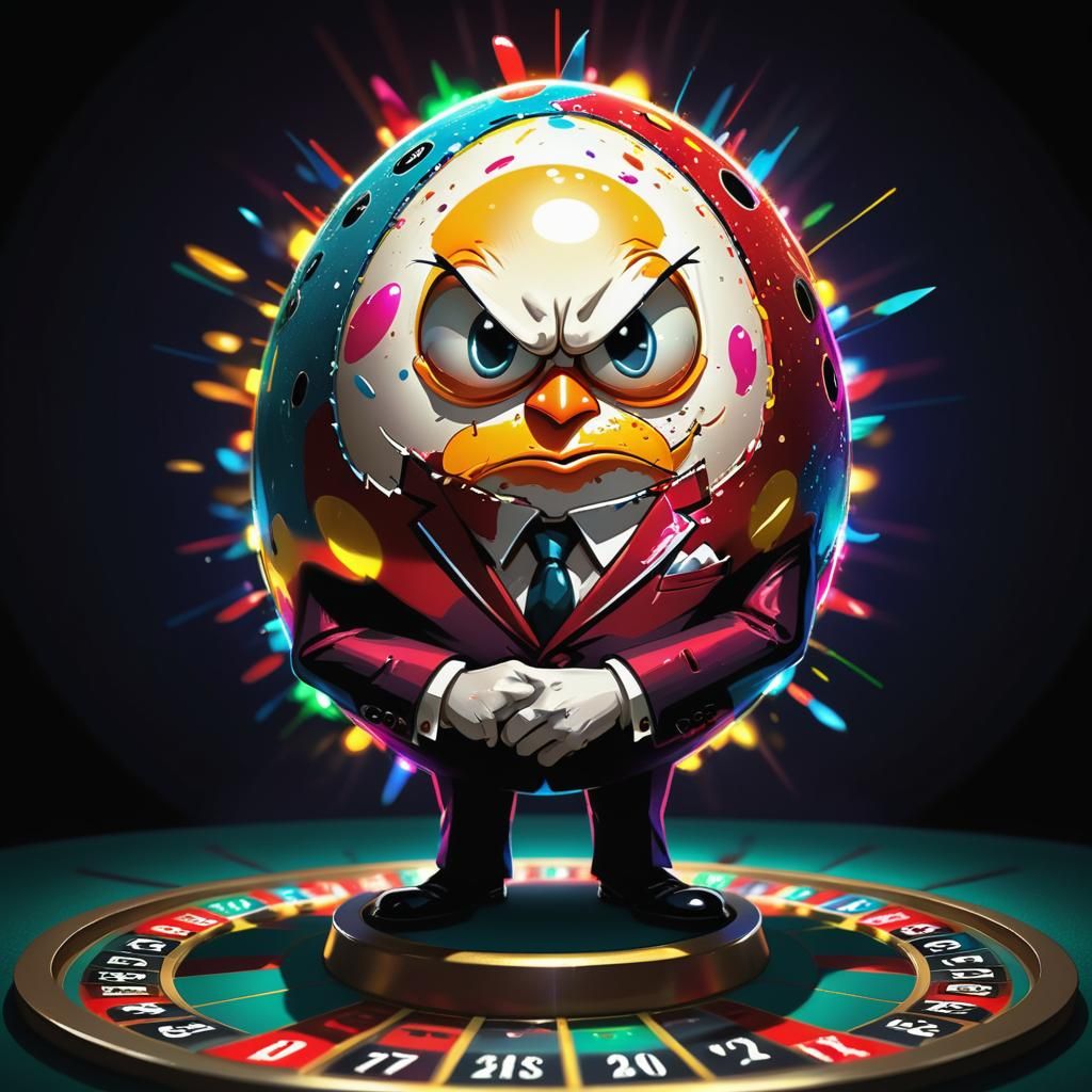 Angry Egg Gambles on Las Vegas Roulette Wheel