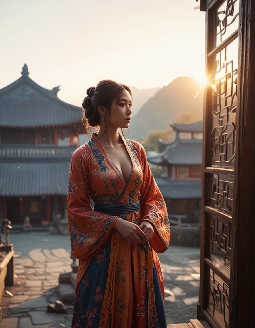 Cinematic Gēnǚ in Traditional Chinese House