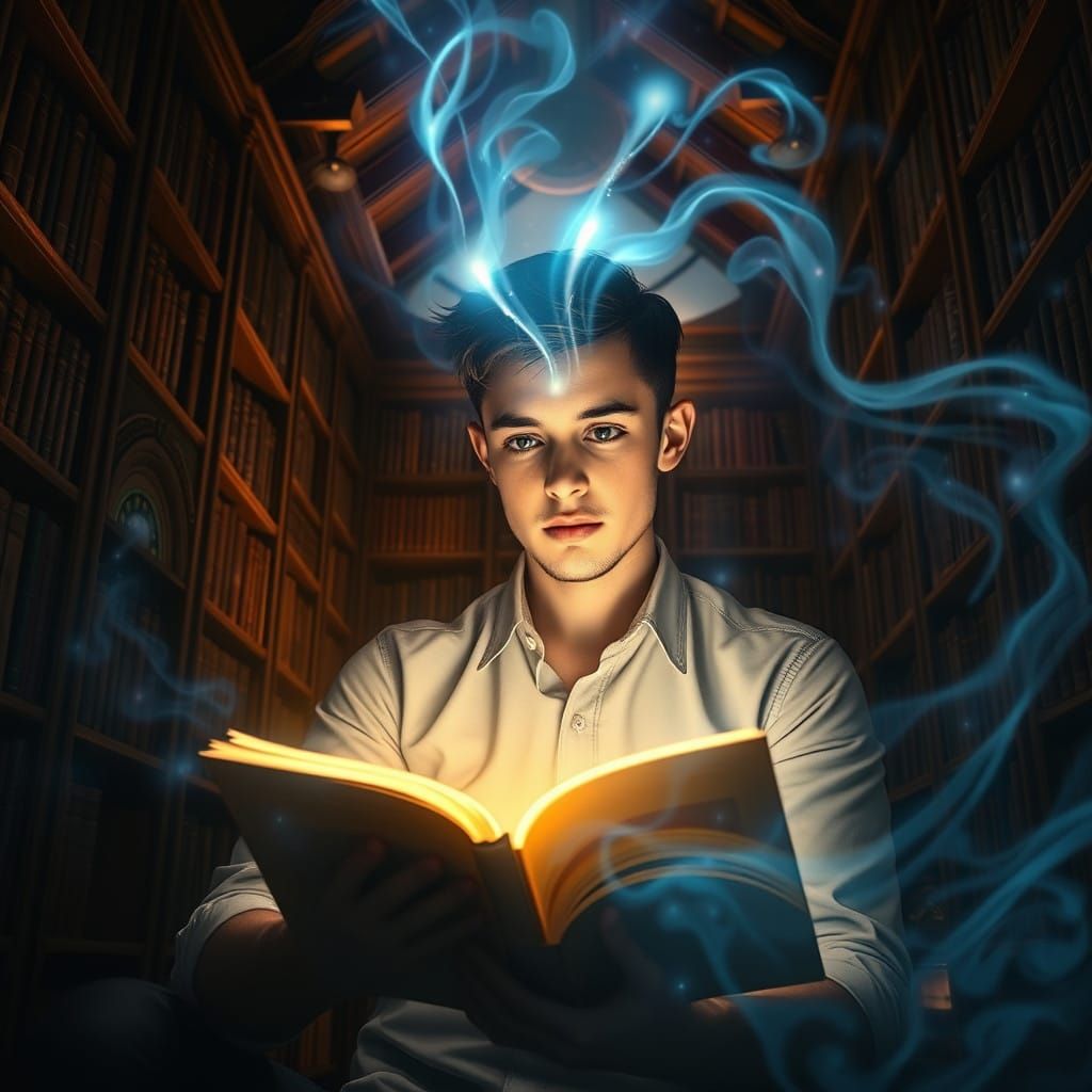 Mystic Scholar in a Golden Glow