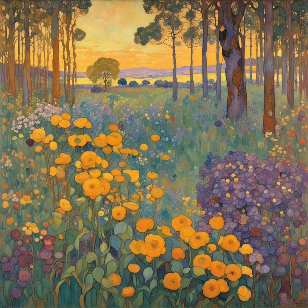 Art Nouveau Inspired Decorative Composition