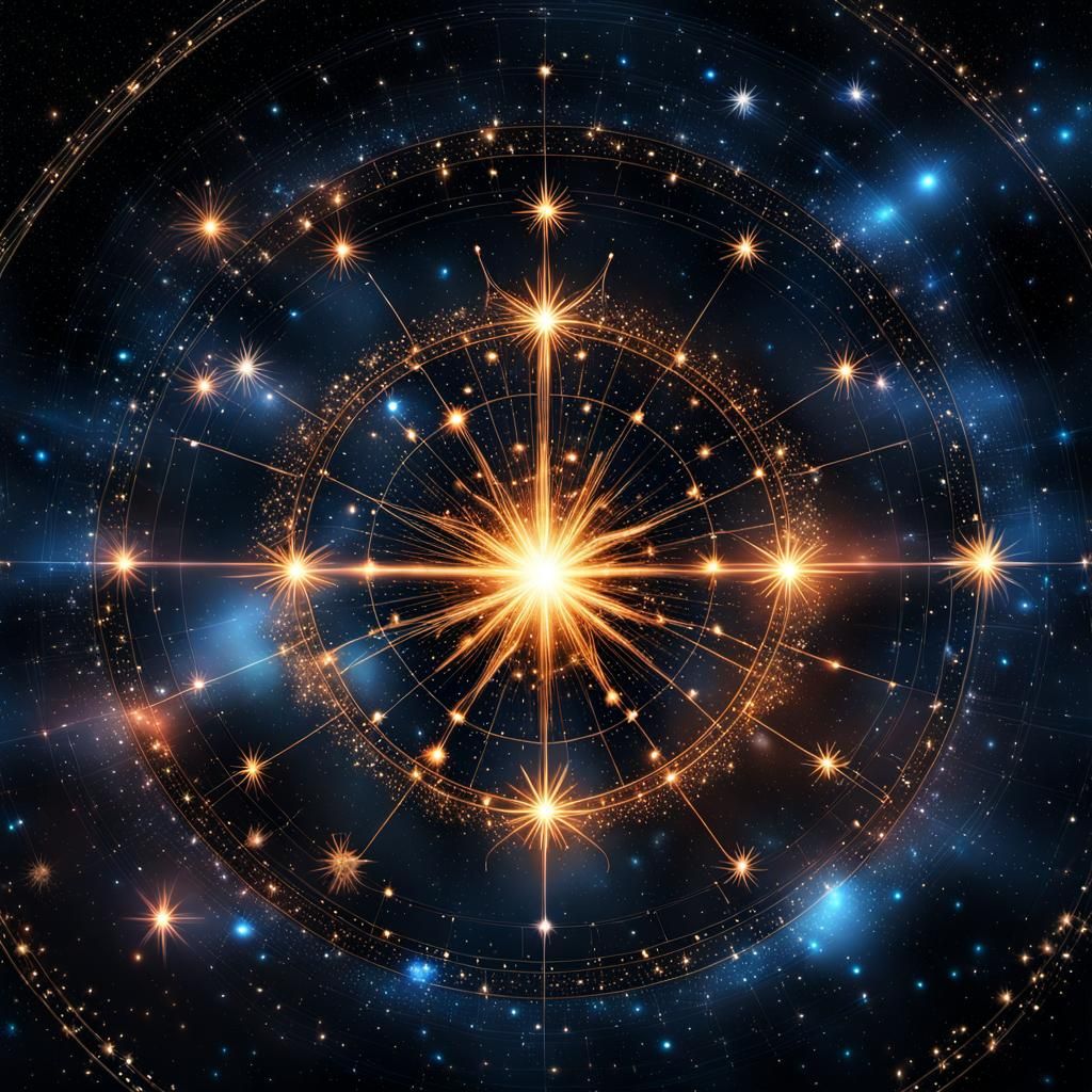 Magical 3D Star Map with Floating Constellations