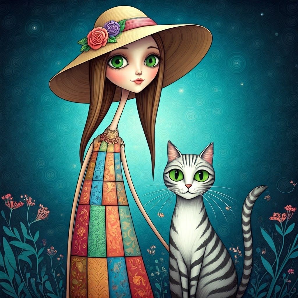 Whimsical Dreamscapes in Pointillism