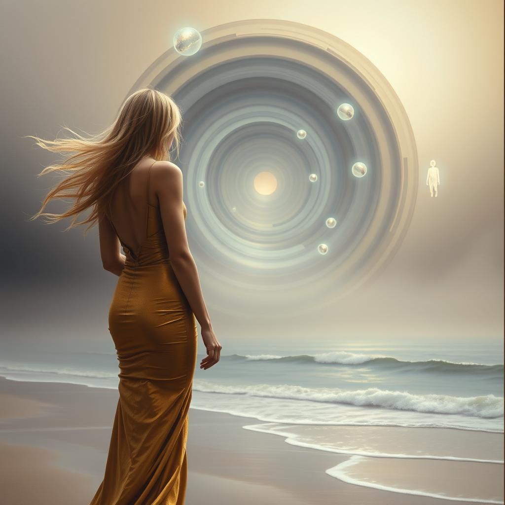 Surreal Portal Opens on Dreamlike Beach