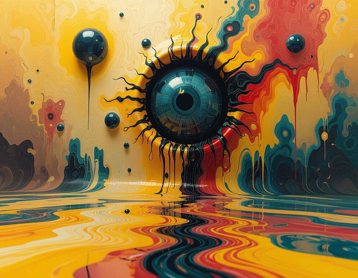 Surreal Room in 2000s PS2 Magazine Style