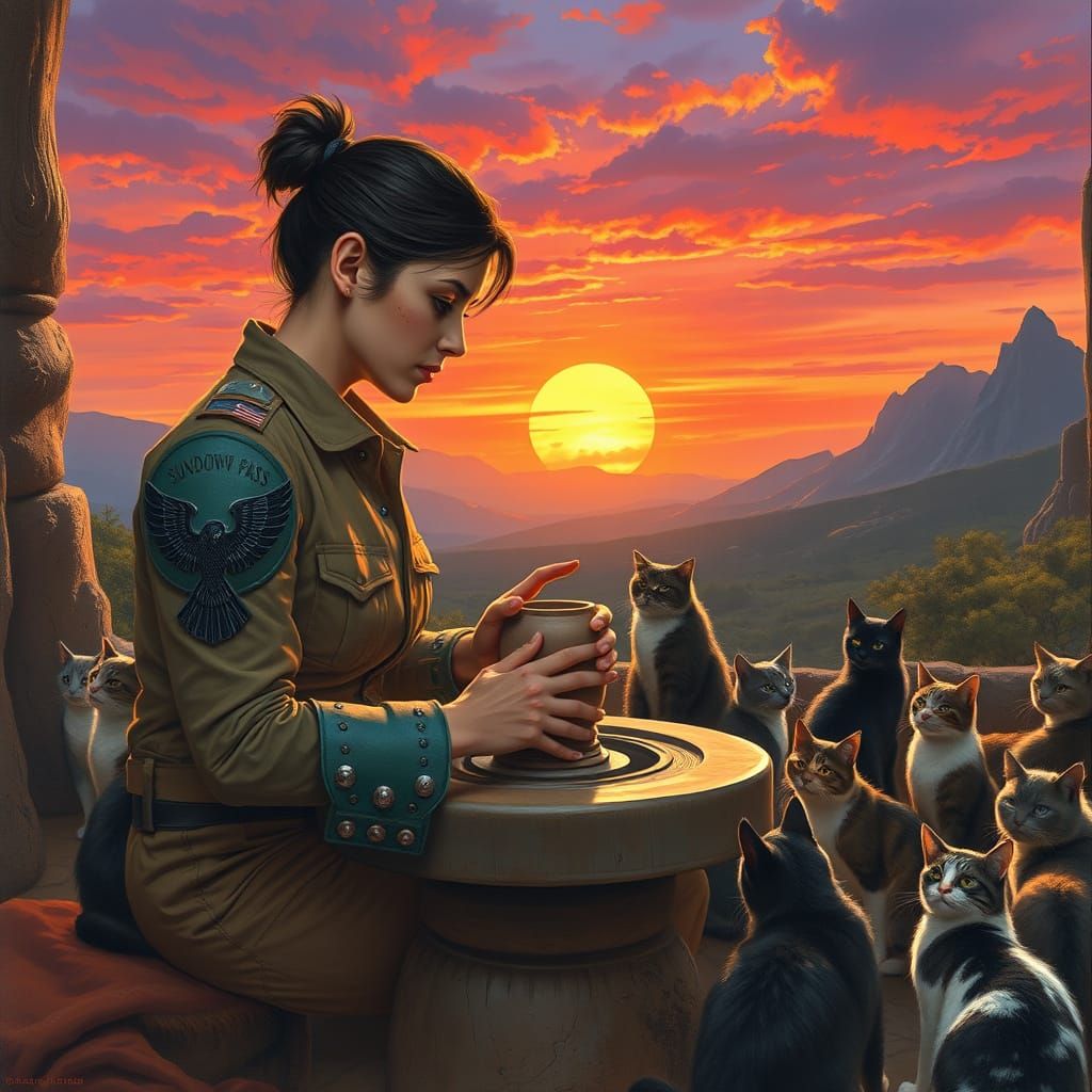 Starfleet Officer Creates Alien-Inspired Vase Amidst Cats an...