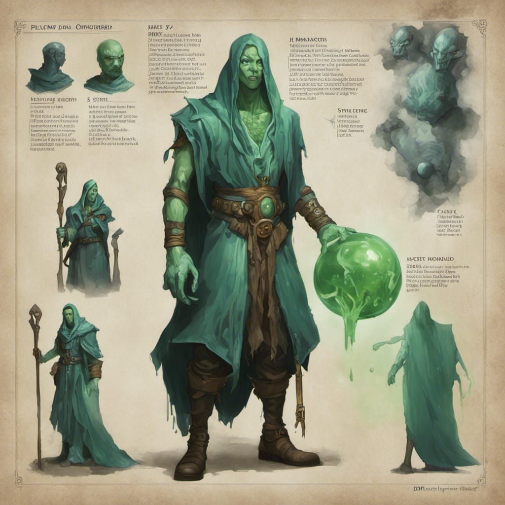 Plasmoid Slime Humanoid Sorcerer for DND 5E