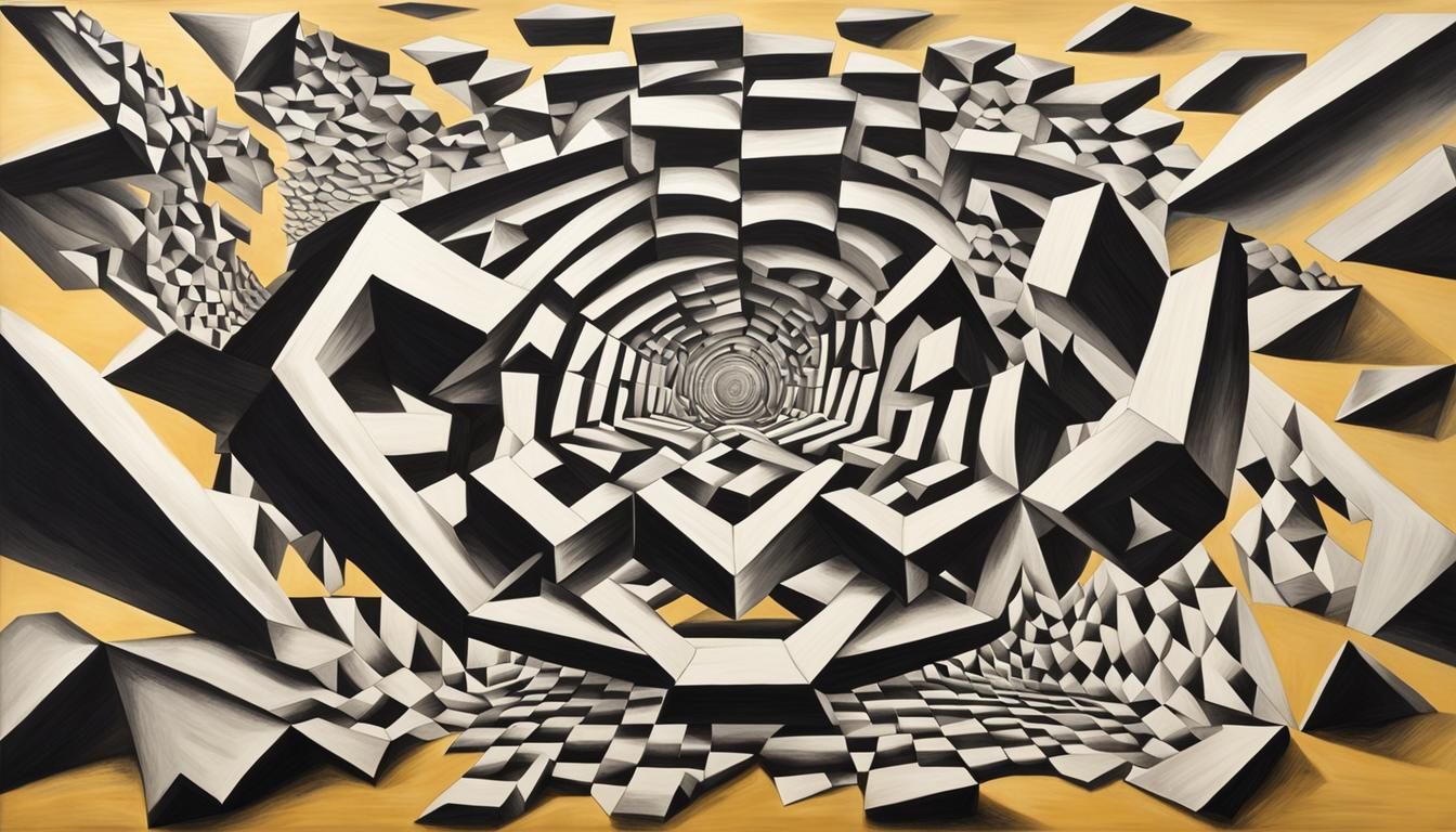 Surreal Geometric Hands: An Escher-Inspired 3D Illusion