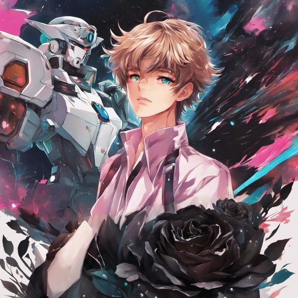 Black Roses in Digital Painting Style