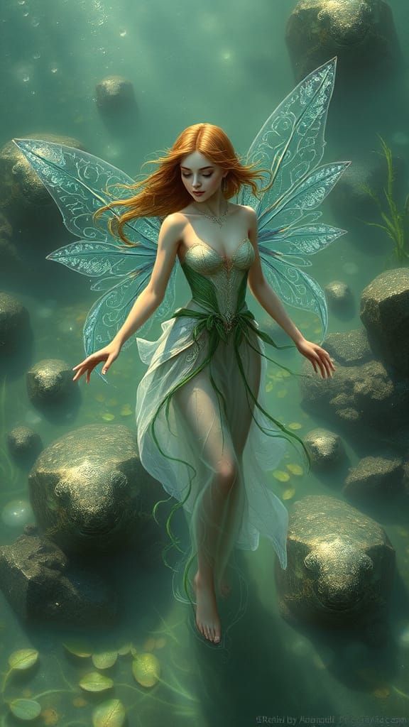 Ethereal Water Nymph Illustration
