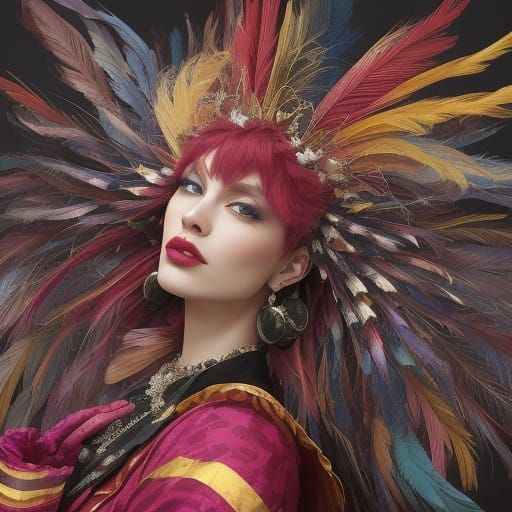 Vibrant, Twisting Scene in Whimsical Art