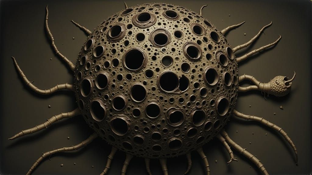 Surreal Trypophobia Art with Organic Holes