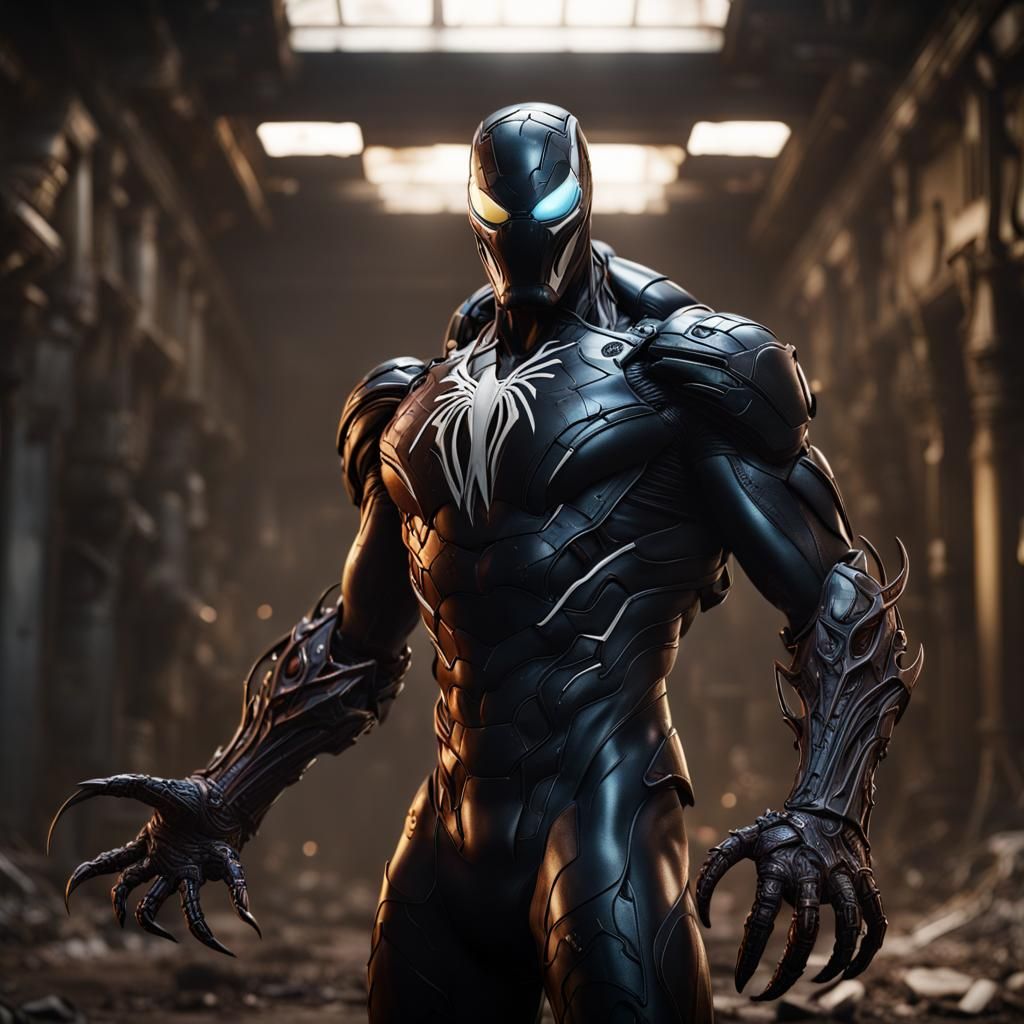 venom wearing iron
