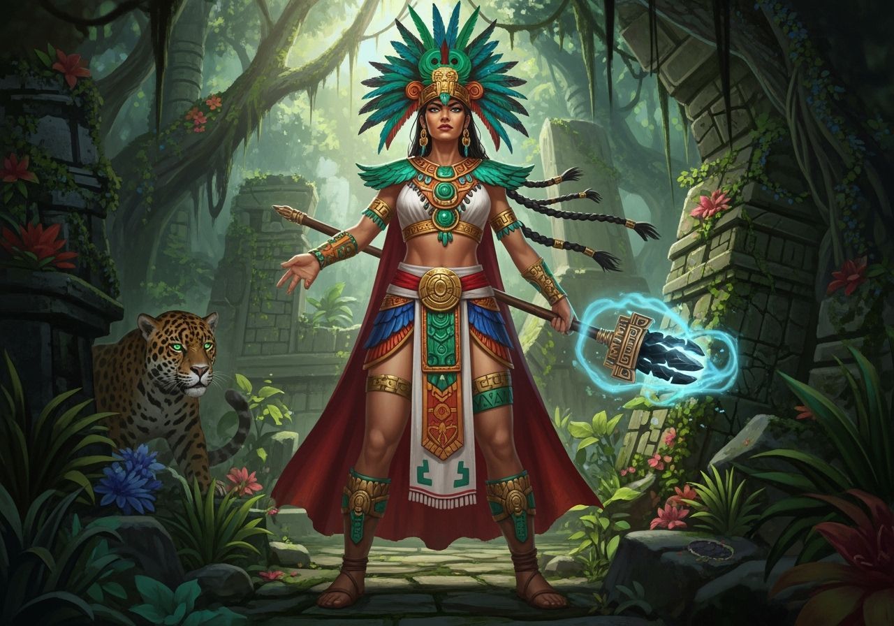 Powerful Mayan Beauty in Fantasy Setting