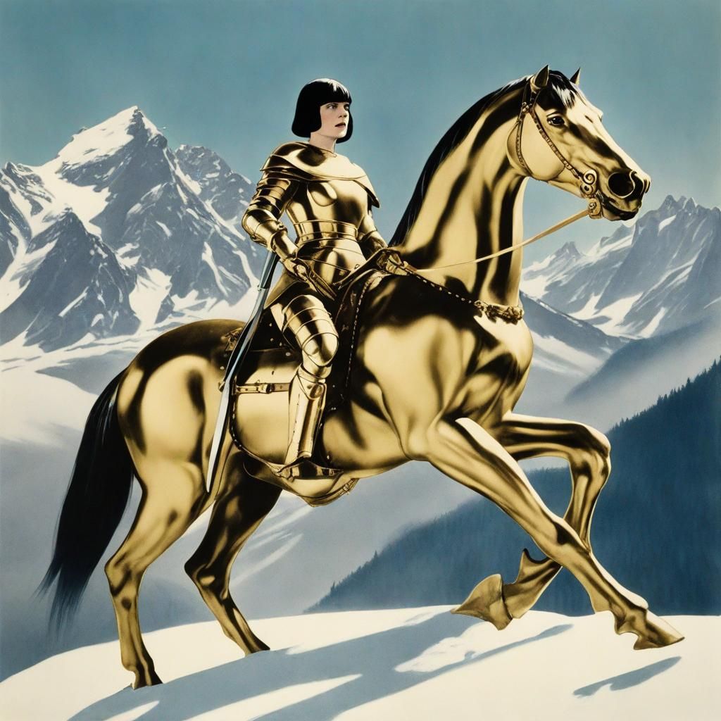 Louise Brooks as Joan of Arc in Alps