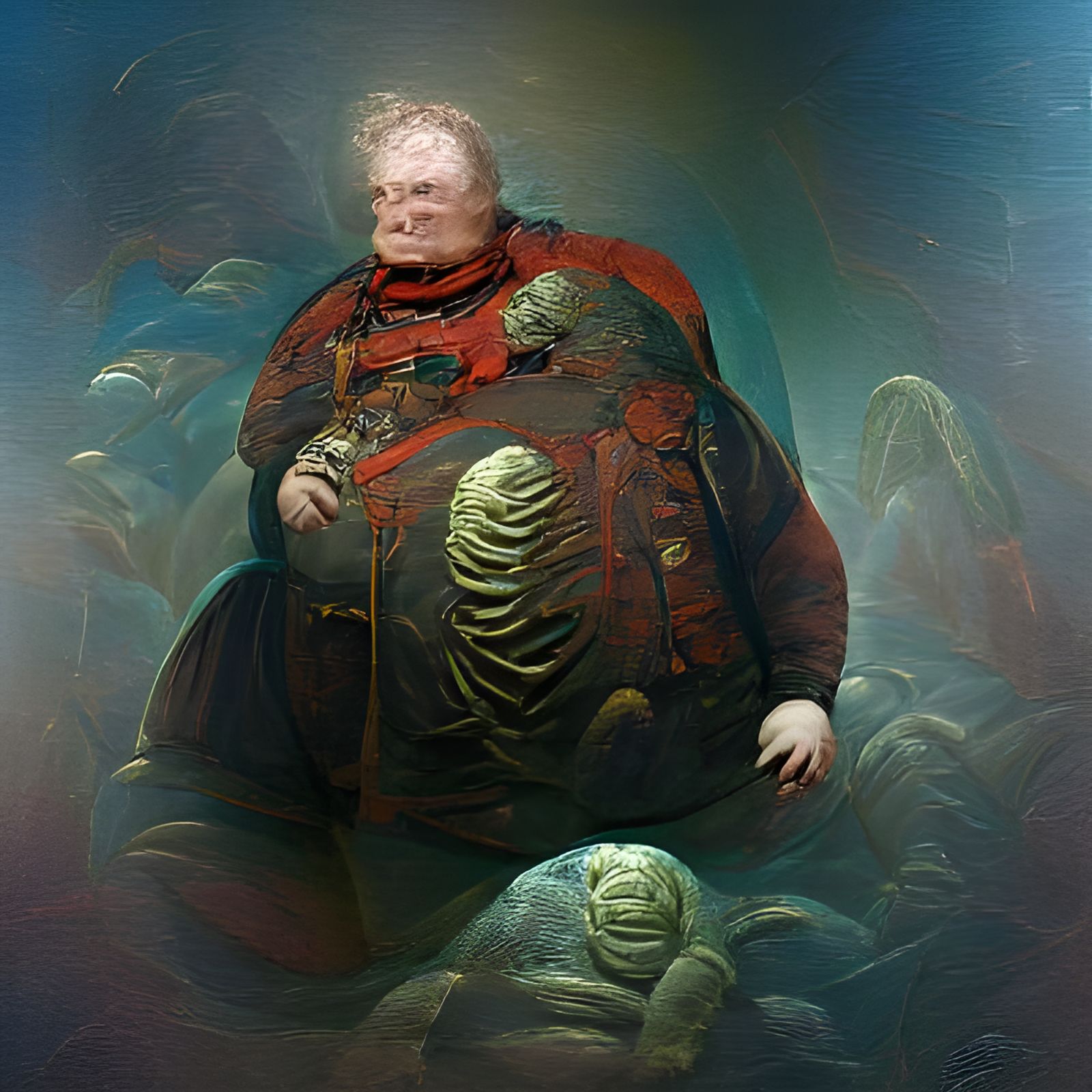 Horrific Baron Harkonnen in Gothic Horror Style