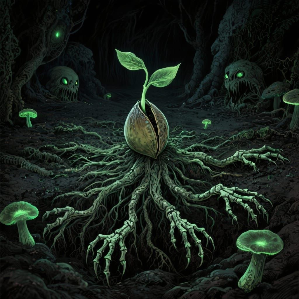 Gothic Horror Seed Germination Underground