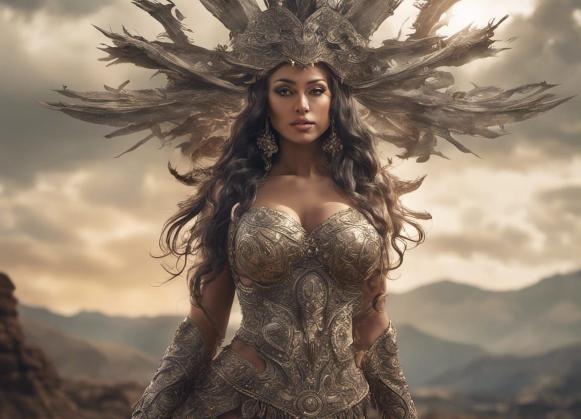 Regal Splendour An Elegant and Beautiful Woman in Exquisite ...