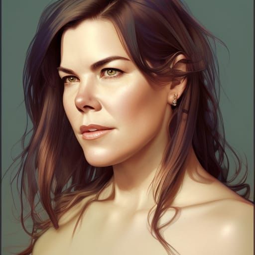Lauren Graham Portrait in Digital Art Style