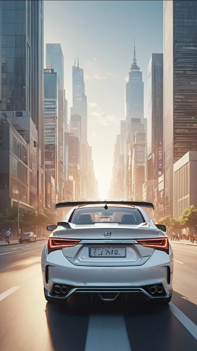 Super Fast Car in Anime Style 3D Art