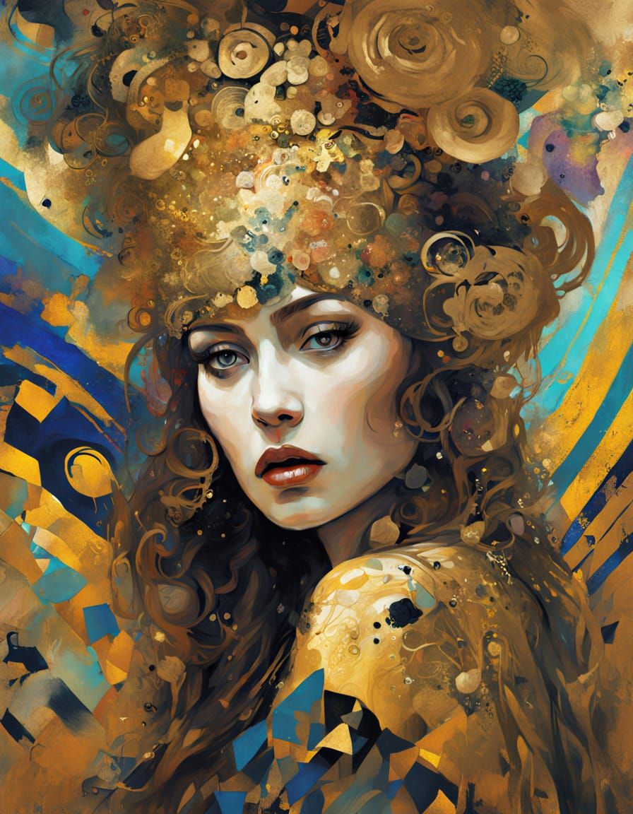 portrait of Adele. painting by Gustav Klimt.