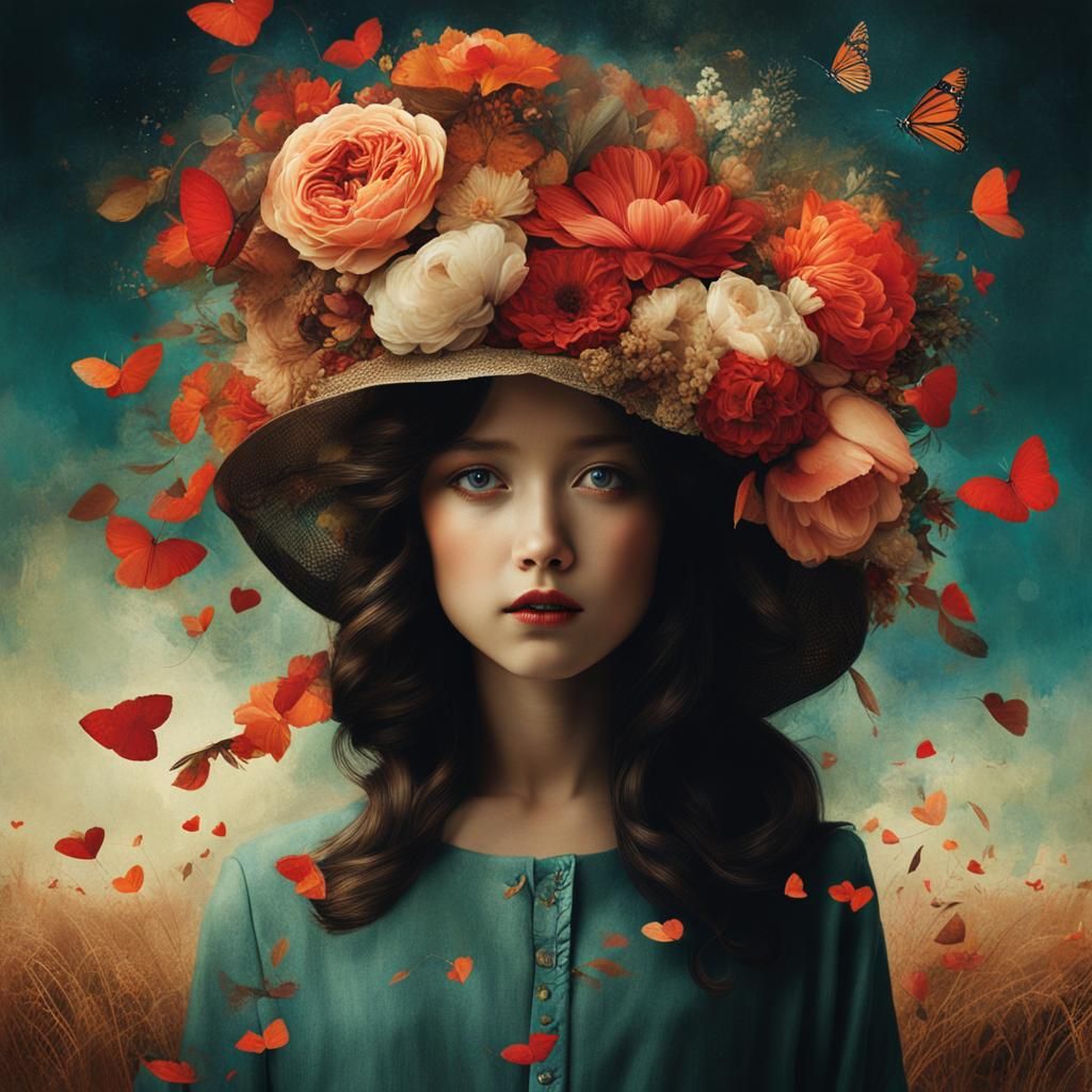 Whimsical Vintage Collage in Maximalist Style